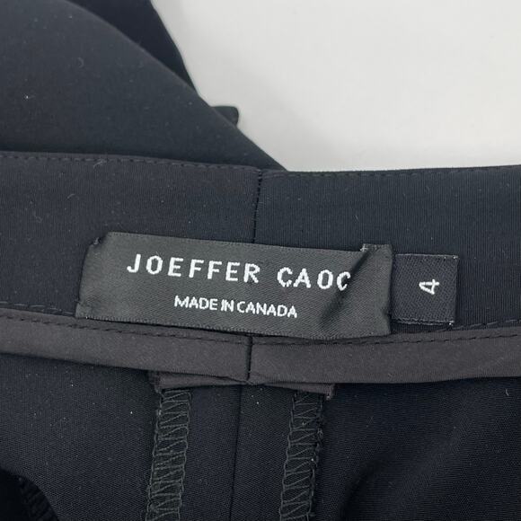 JOEFFER CAOC Pants Size 4 Designer Luxury Black Canada Stretch Side Zipper - Picture 4 of 12